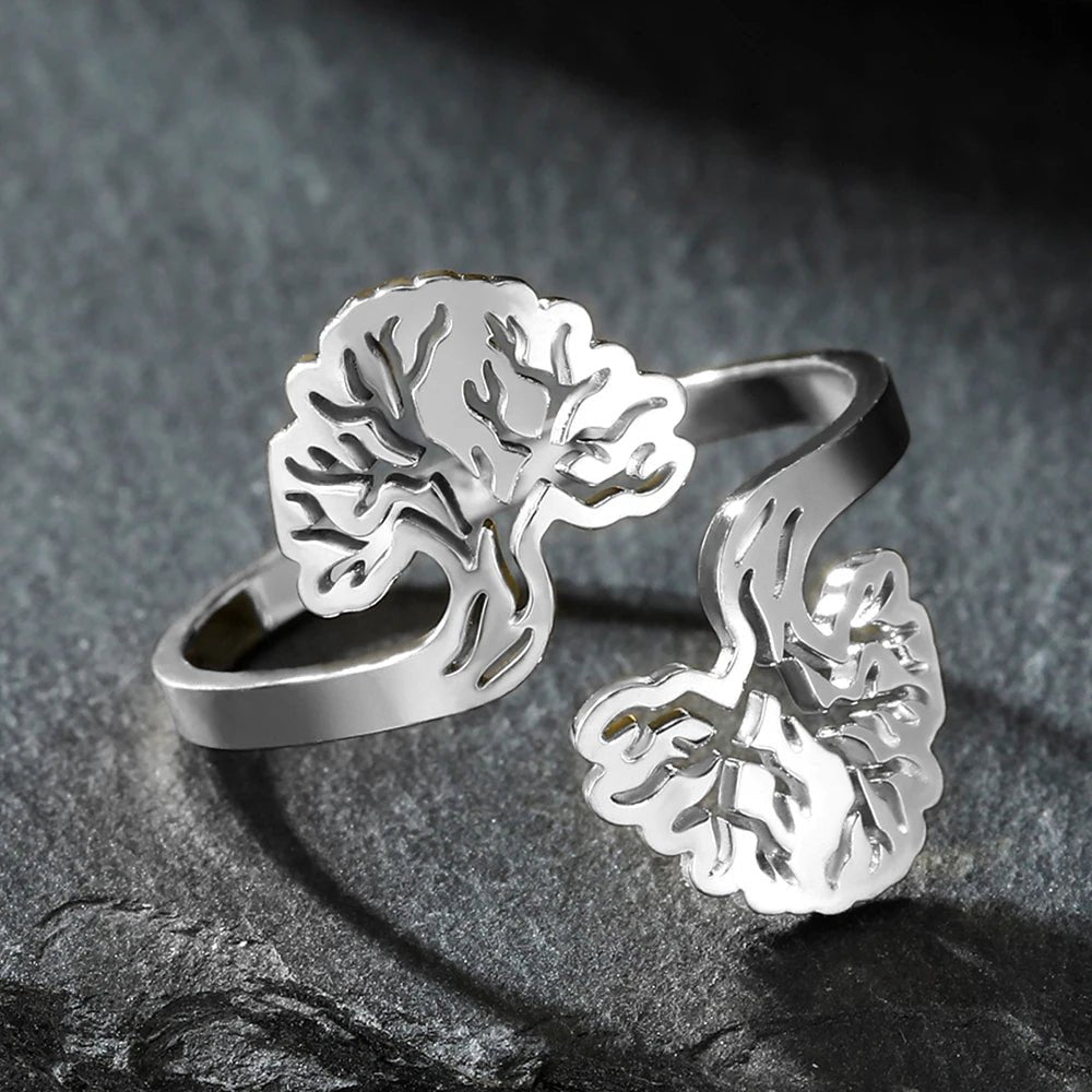 Bague acier inoxydable - Arbre de vie - Aurenergie FitYoga