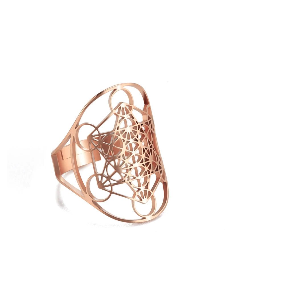 Bague acier inoxydable - Metatron - Aurenergie FitYoga
