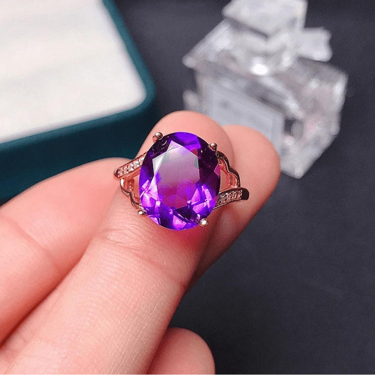 Bague femme | Améthyste zircon - Aurenergie FitYoga