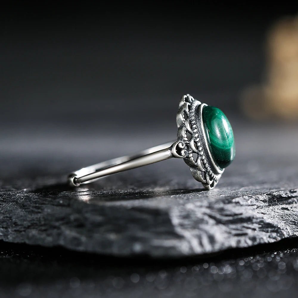 Bague femme | Malachite - Aurenergie FitYoga
