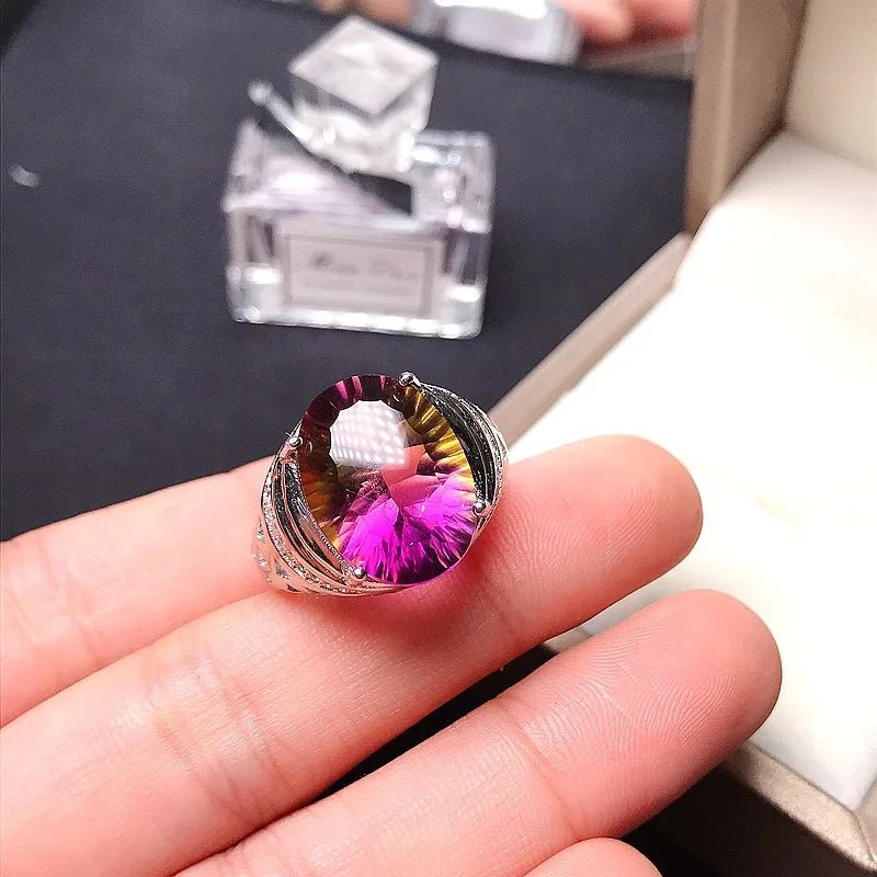 Bague homme | Amétrine - Aurenergie FitYoga