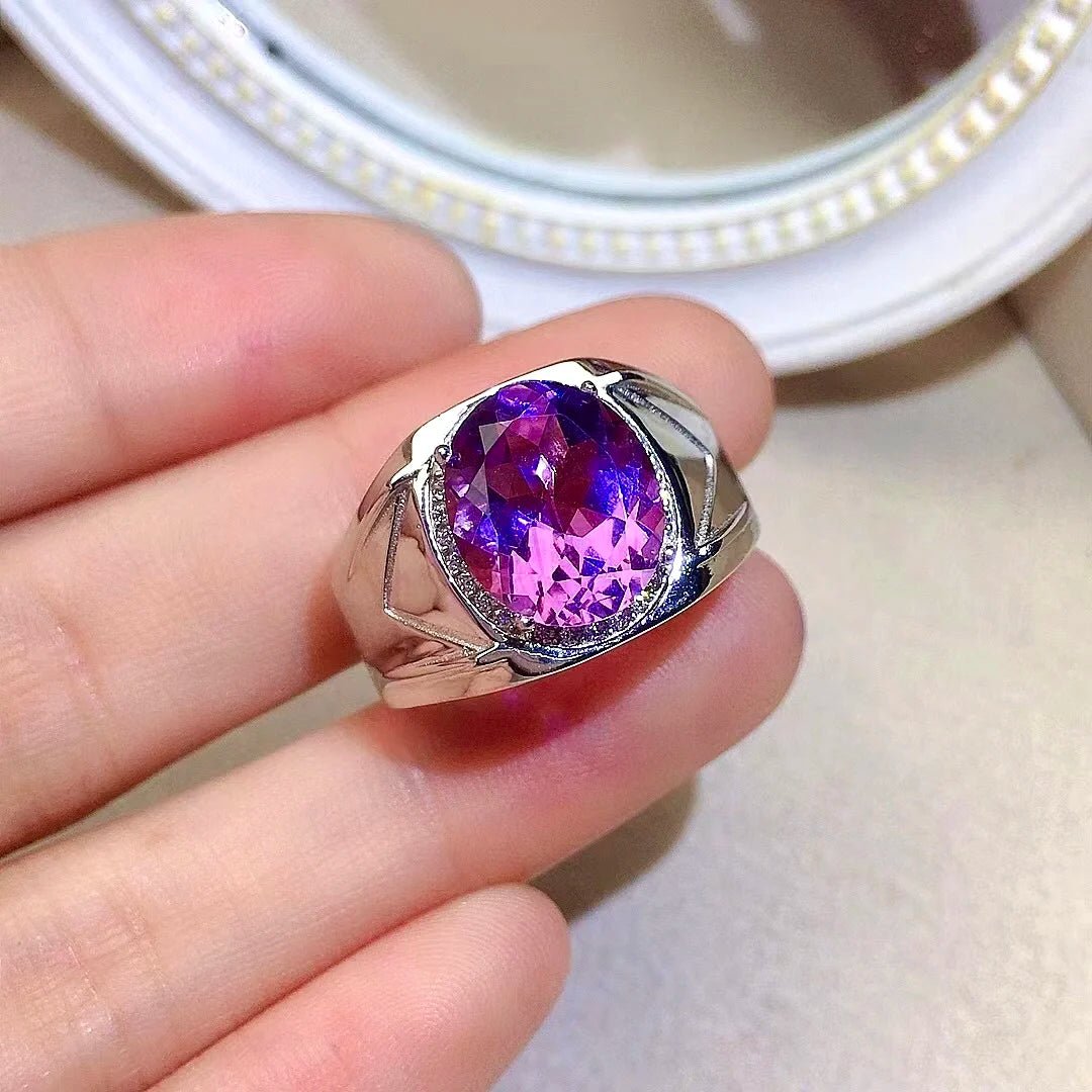 Bague homme | Améthyste - Aurenergie FitYoga