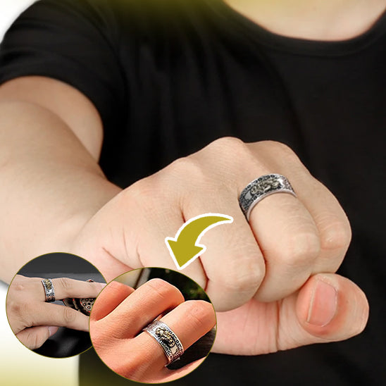 Bague anti stress magique porte-bonheur amour argent prospérité bonne fortune yoga zen mantras mixte couple