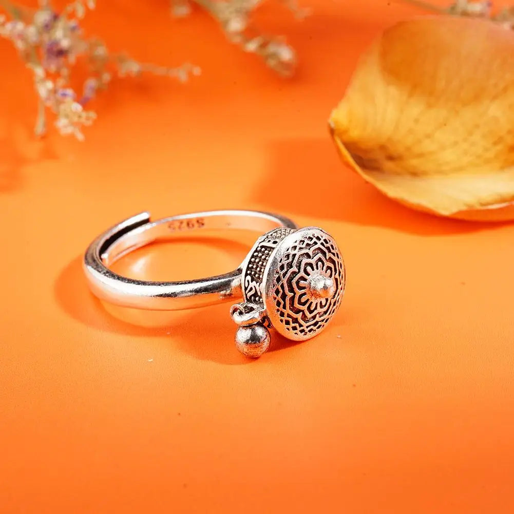 bague rotative anti stress roue à souhaits mantra porte-bonheur fortune chance