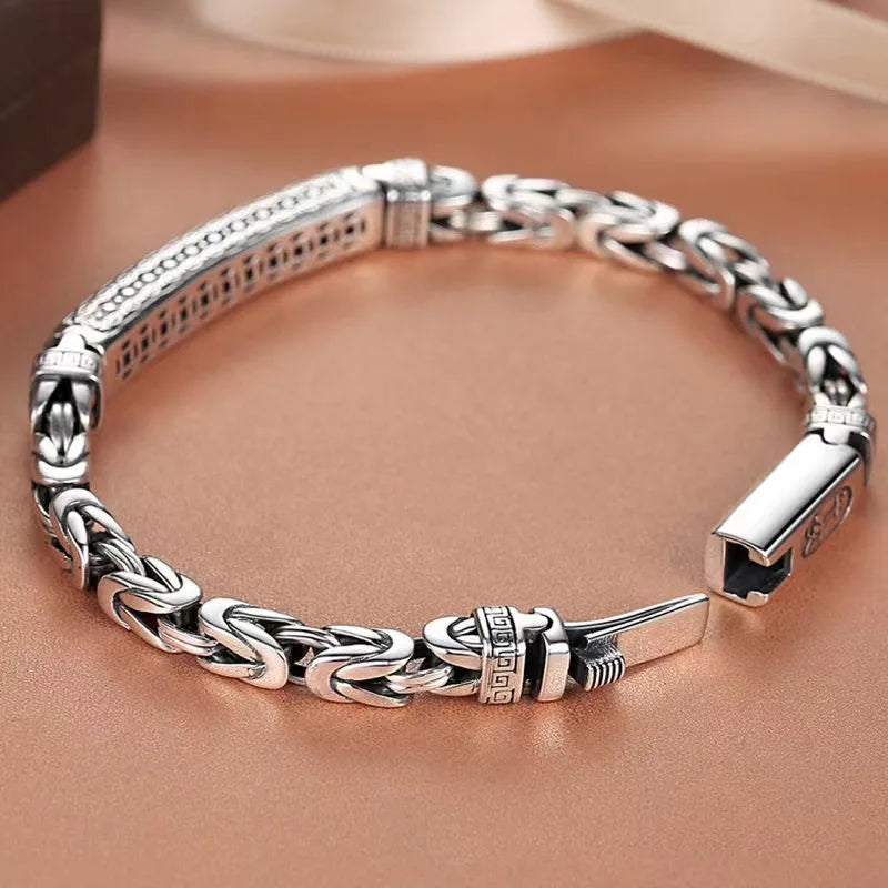 bracelet homme argent design zen