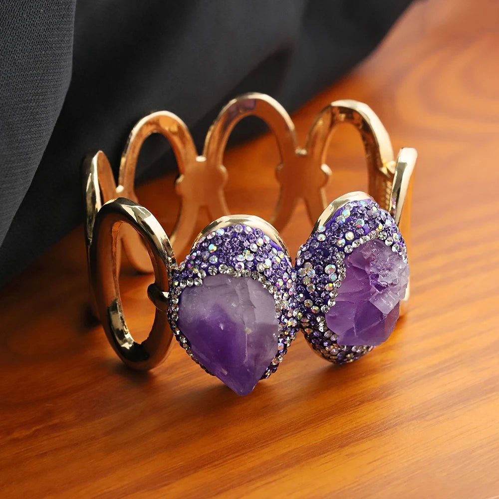 Bracelet pierre naturelle - Pierre d'améthyste - Aurenergie FitYoga