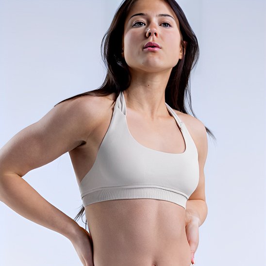 Brassière sport femme blanche