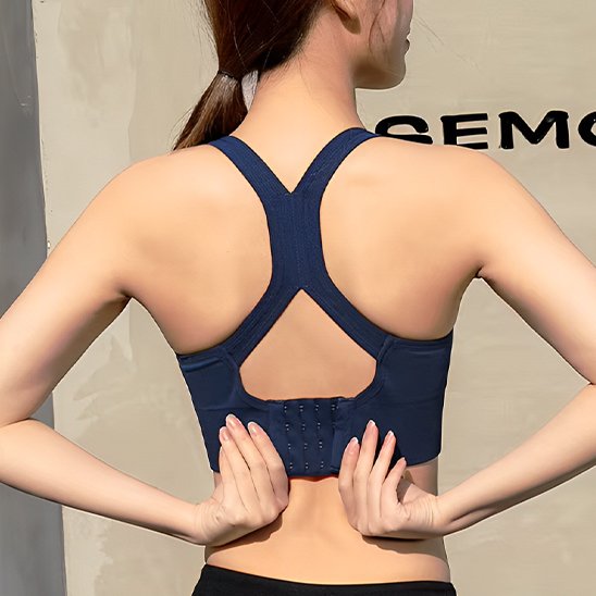 Brassières sport femme bleues