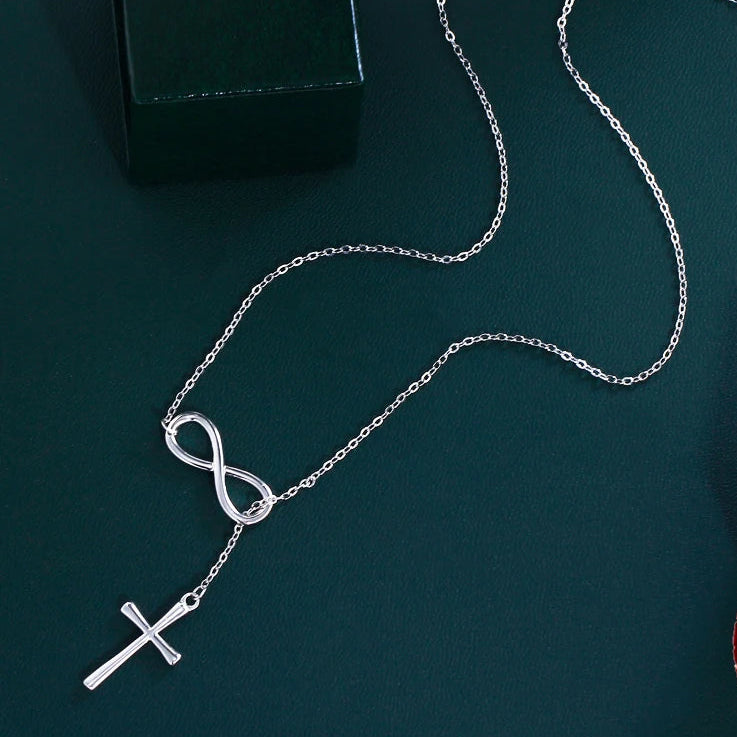 collier femme argent infini croix