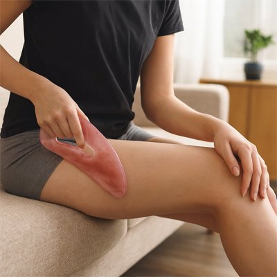 Gua sha corps massage drainant cuisse