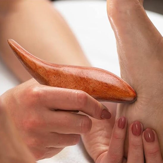 gua sha points acupression massage pieds