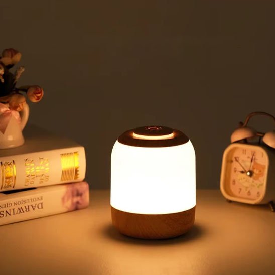 Lampe de chevet tactile rechargeable ambiance relaxante zen veilleuse led