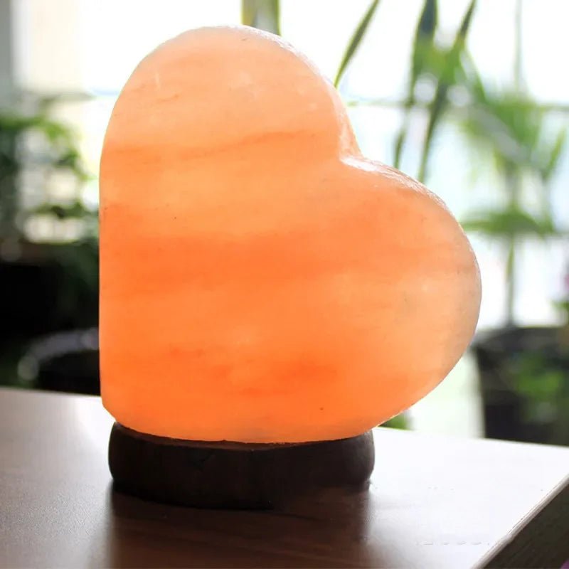 Lampe de sel coeur lumière rose ambiance zen