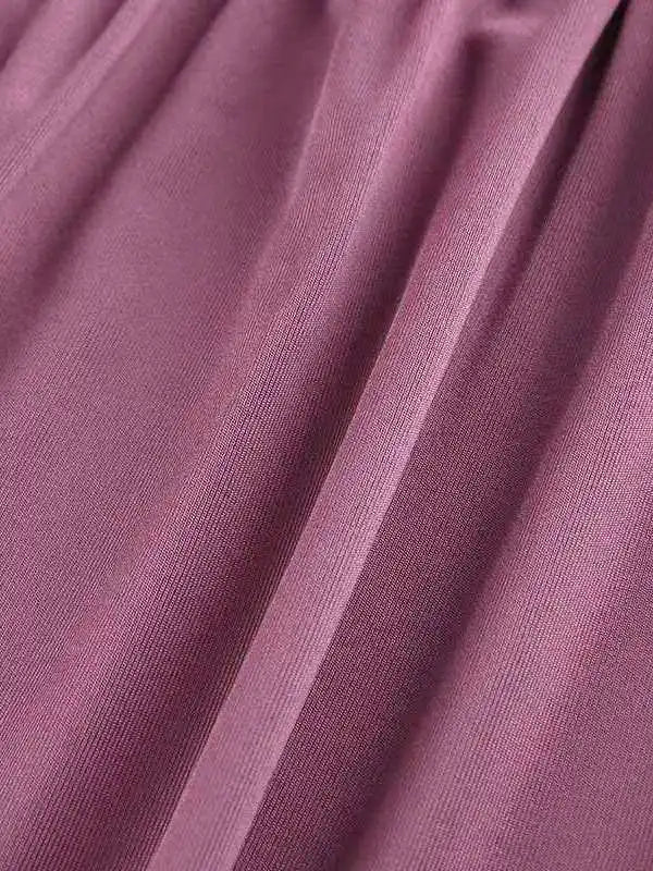 Legging évasé femme yoga tissu fluide et doux mauve