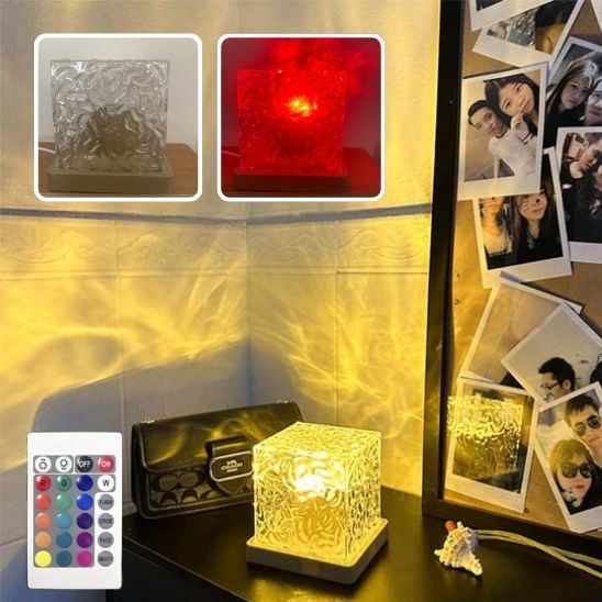 Projecteur led lampe de chevet cube lumineux ambiance zen relaxante projecteur d'aurores boréales 16 couleurs