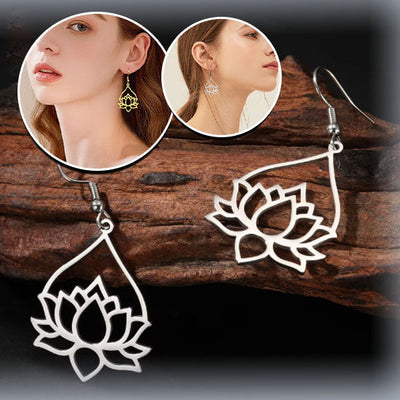Boucles d'oreilles doubles pendantes Fleur de vie - DORÉ Boucles d'oreilles doubles pendantes Fleur de vie - DORÉ