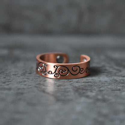 Bague cuivre énergétique bien-être équilibre naturel