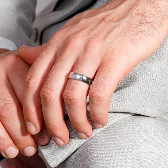 Bague homme anneau acier inoxydable 