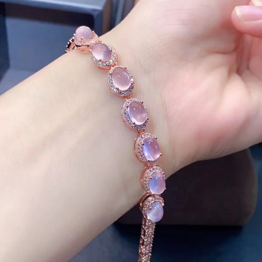 Bracelet-Quartz-Rose-élégant