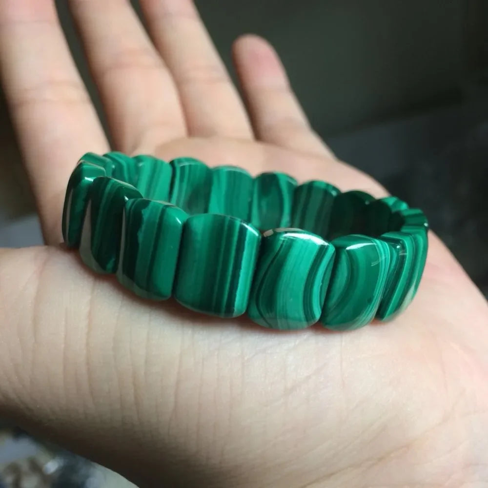 Bracelet malachite chakra cœur – pierre verte lithothérapie bien-être