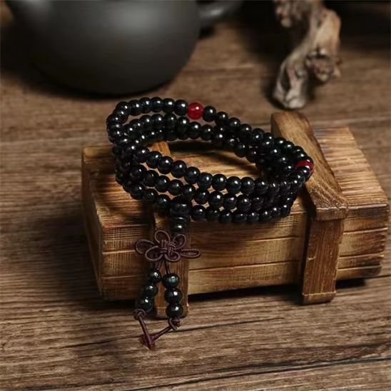 Bracelet perle mala noir