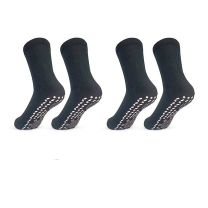 Chaussette massage pied noire avec picots de réflexologie plantaire 2 paires