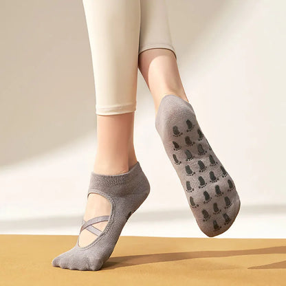 Chaussettes antidérapantes yoga | Elégance confort