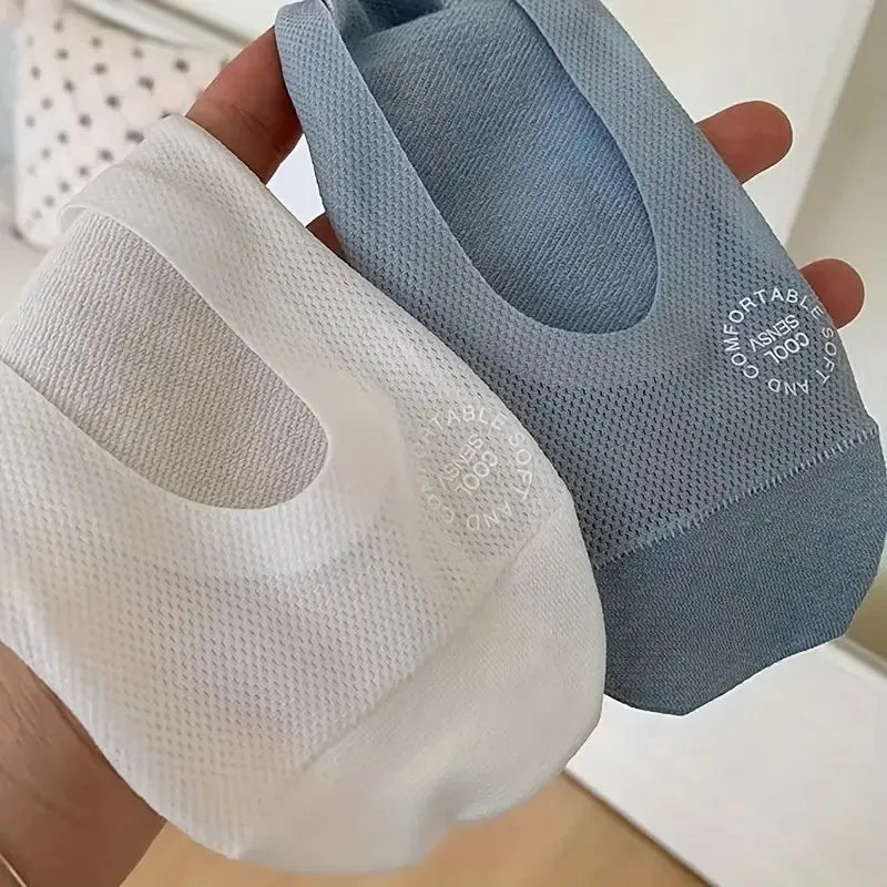 Chaussettes respirante femme bleues et blanches