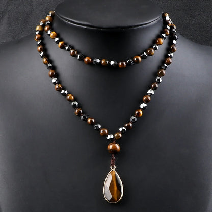 Collier de perles homme hématite – pierre naturelle ancrage et sérénité