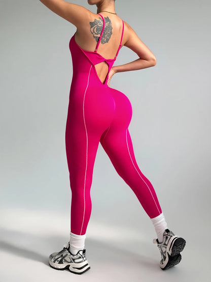 Dos croisé combinaison legging yoga femme pour confort et style