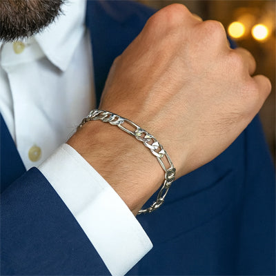 Gourmette homme bracelet argent sterling 925