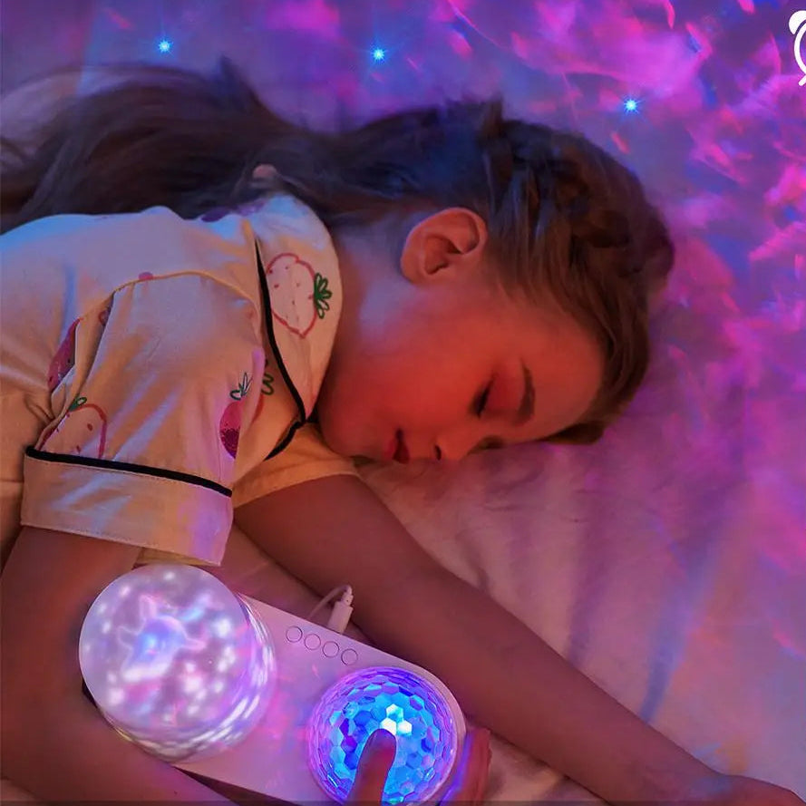 projecteur led veilleuse enfant dormant ciel étoilé