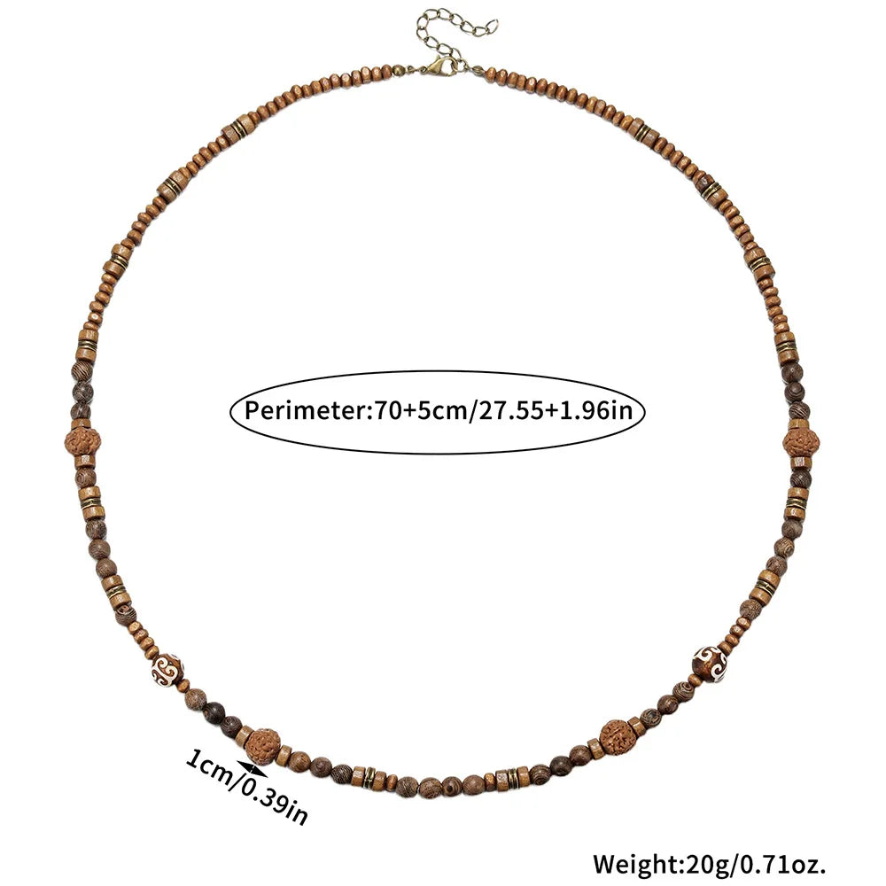 Collier de perles - Bois Ethnique