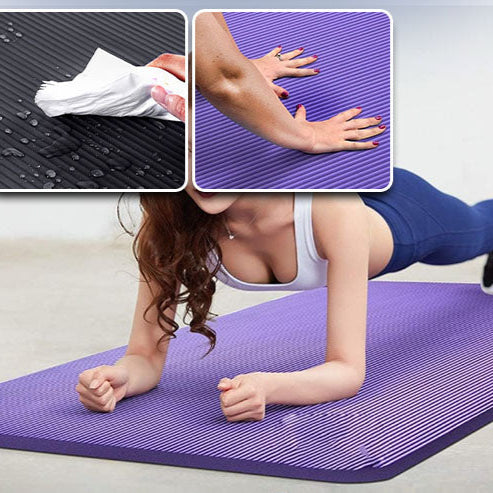 Tapis de yoga antidérapant en EVA de 4 mm pour le yoga, la maison, la gym, le Pilates, le fitness (noir Tapis de yoga antidérapant en EVA de 4 mm pour le yoga, la maison, la gym, le Pilates, le fitness (noir