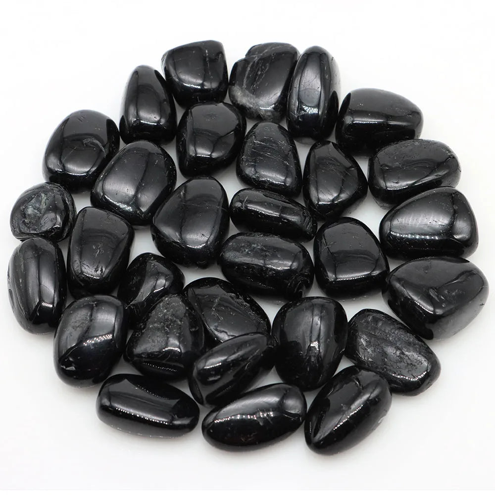 Tourmaline noire pierre naturelle roulée  en vrac- cristal de lithothérapie