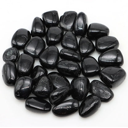Tourmaline noire pierre naturelle roulée  en vrac- cristal de lithothérapie