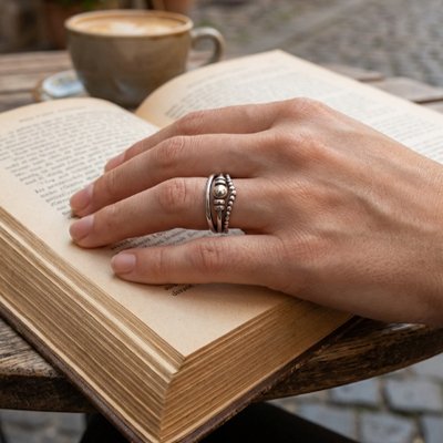 Bague anti stress ensemble 3 anneaux femme