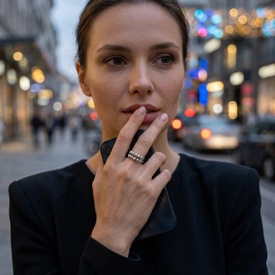 Bague anti stress femme élégante
