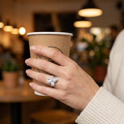 Bague anti stress femme rotative élégante