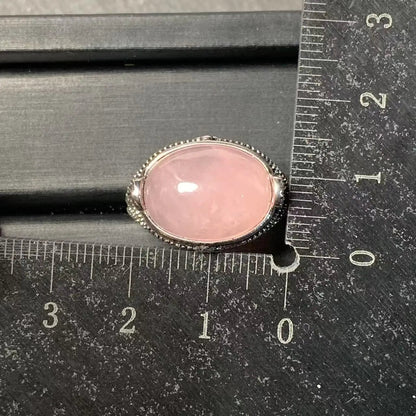 Bague en quartz rose | Acier inoxydable - Aurenergie FitYoga