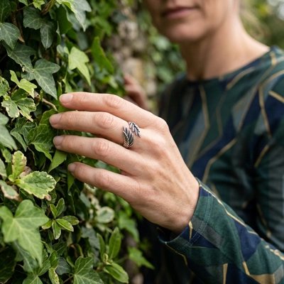 Bague femme ailes d'ange