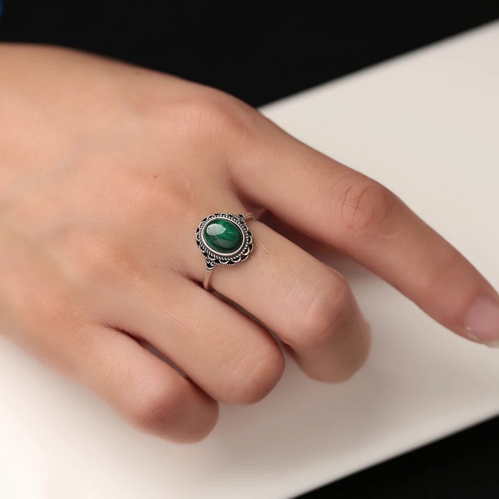 Bague femme | Malachite - Aurenergie FitYoga