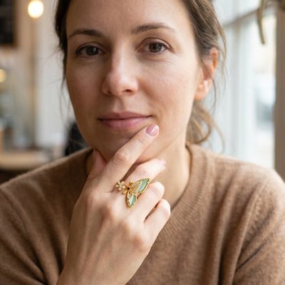 Bague femme papillon élégant