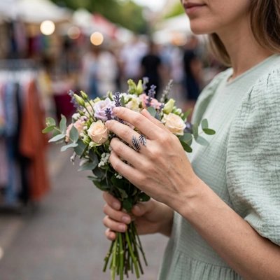 Bague femme spirituelle ailes d'ange