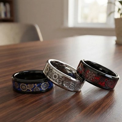 Bague homme acier inoxydable 3 designs