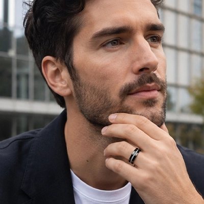 Bague homme moderne 