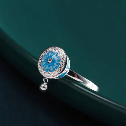 bague rotative anti stress roue à souhaits mantra  porte-bonheur fortune chance