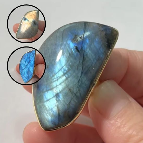 Bague pierre naturelle | Labradorite