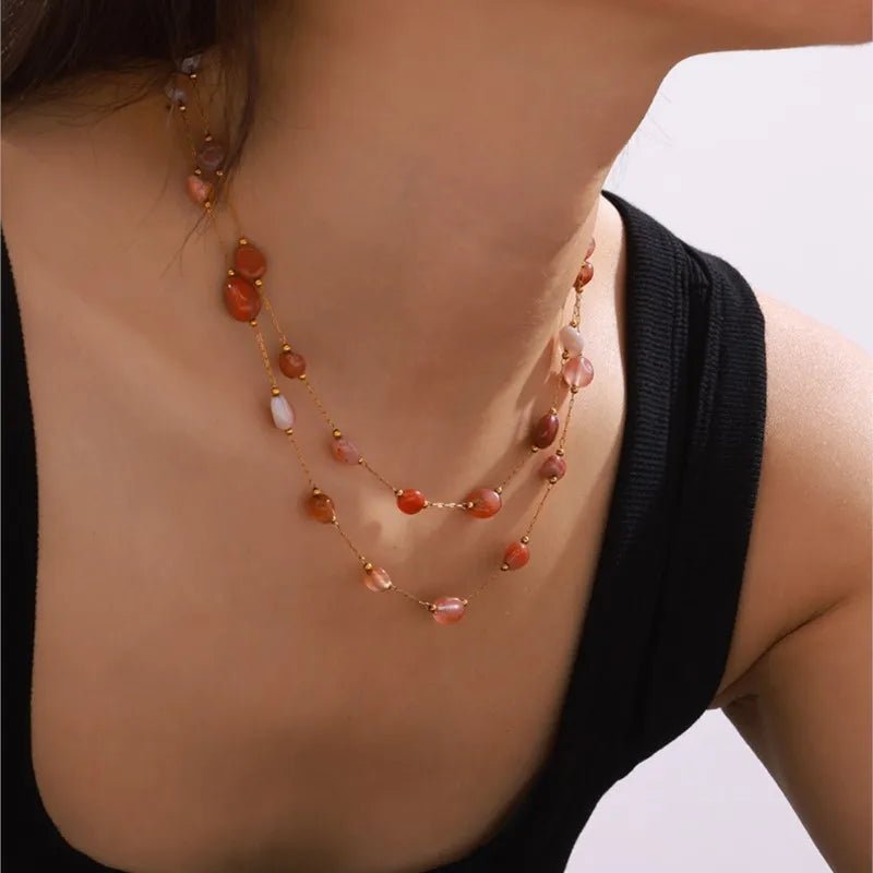 Bijoux acier inoxydable - Agate - Aurenergie FitYoga