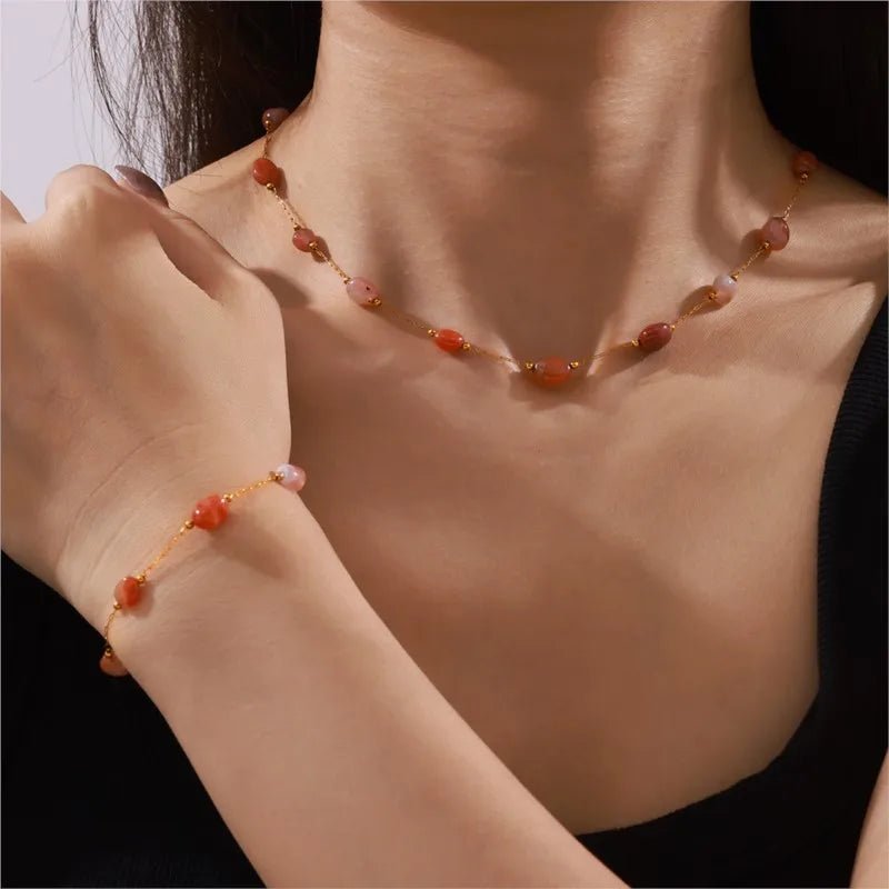 Bijoux acier inoxydable - Agate - Aurenergie FitYoga